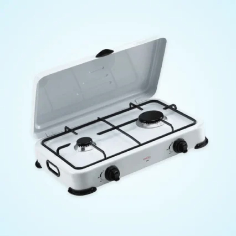 Premium Portable Gas Stove 2 Burners White